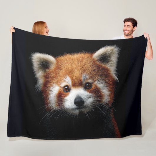 Couverture Polaire Panda roux (En situation)