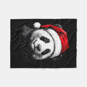 Couverture Polaire Panda Santa Hat Funny Panda Lovers Christmas Xmas (Devant (Horizontal))
