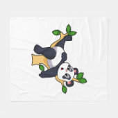 Couverture Polaire Panda sur arbre (Devant (Horizontal))