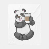Couverture Polaire Panda with Coffee to go (Devant)