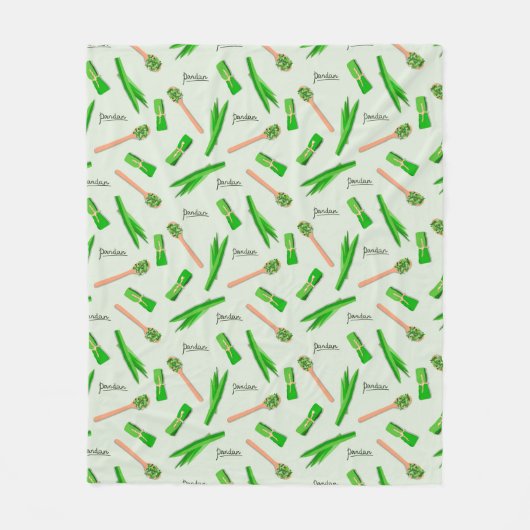 Couverture Polaire Pandan Leaf Pattern Fleece Blanket (Devant)