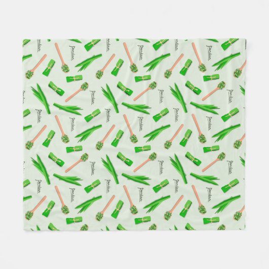 Couverture Polaire Pandan Leaf Pattern Fleece Blanket (Devant (Horizontal))
