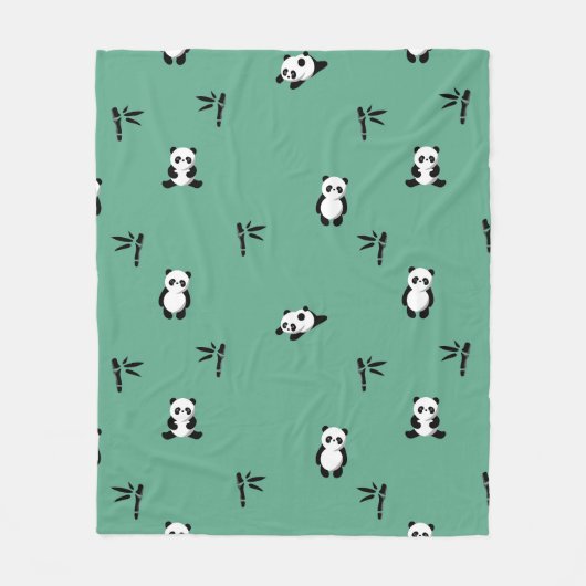 Couverture Polaire Pandas adorables (Devant)