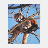 Couverture Polaire pandas rouges (Devant)