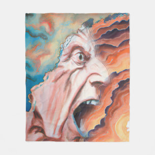 Couverture Polaire Panic Waves peinture à l'huile