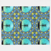 Couverture Polaire Panier Abstrait Disk Golf 5 (Devant (Horizontal))