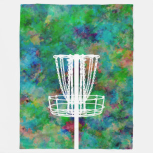Couverture Polaire Panier de golf à disques colorés