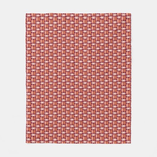 Couverture Polaire Panier de poisson orange Motif de laine (Devant)