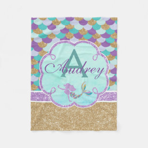 Couverture Polaire Panne de lancement de monogramme personnalisé de l