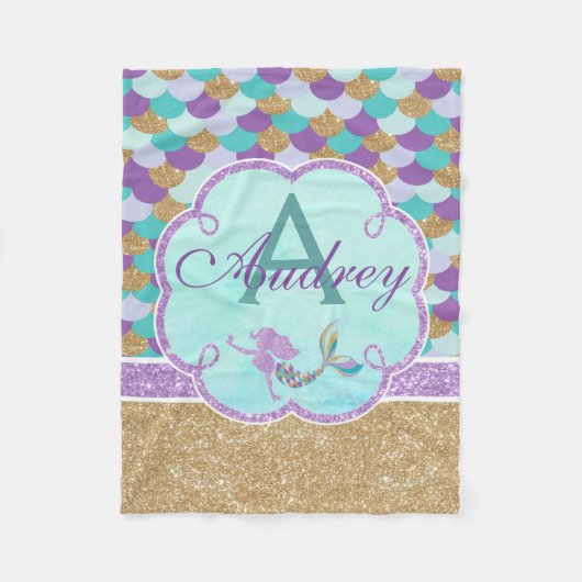 Couverture Polaire Panne de lancement de monogramme personnalisé de l (Devant)