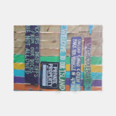 Couverture Polaire Panneau coloré Welcome Island Carribean (Devant (Horizontal))