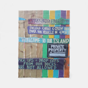 Couverture Polaire Panneau coloré Welcome Island Carribean