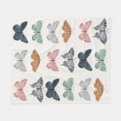 Couverture Polaire Panneau de bienvenue Baby Shower Enchanté Papillon (Devant (Horizontal))