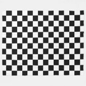 Couverture Polaire Panneau de contrôle blanc noir À damiers chèque (Devant (Horizontal))