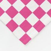 Couverture Polaire Panneau de contrôle rose et blanc chaud (Coin)