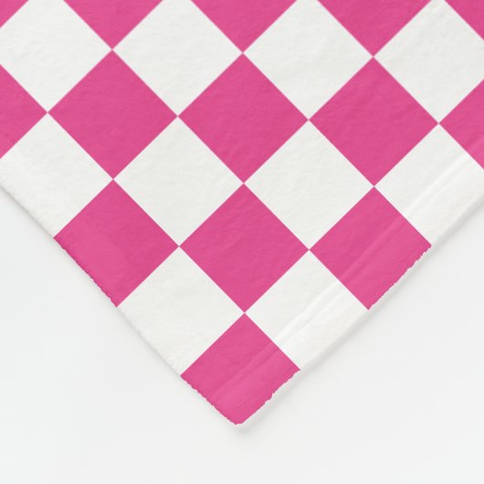 Couverture Polaire Panneau de contrôle rose et blanc chaud (Coin)