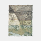 Couverture Polaire Panneau de jardin avec Feuilles, fleurs et herbe (Devant)