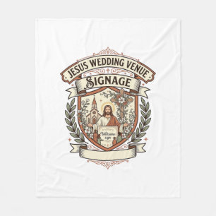 Couverture Polaire Panneau de signalisation du lieu de mariage de Jés