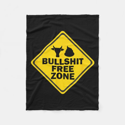 Couverture Polaire Panneau de zone libre Humour Drôle Citation sarcas (Devant)