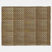 Couverture Polaire Panneau doré géométrique (Devant (Horizontal))