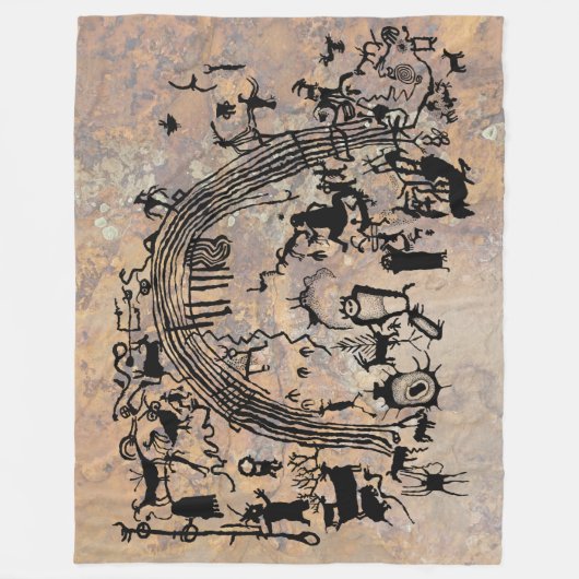 Couverture Polaire Panneau pétroglyphe (Devant)