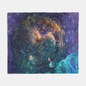 Couverture Polaire Panneau Virgo Zodiac Aquarelle Design (Devant (Horizontal))