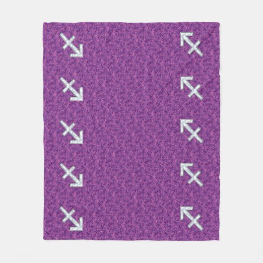 Couverture Polaire Panneau Zodiac Pearl Sagittarius Fuchsia Camo numé (Devant)