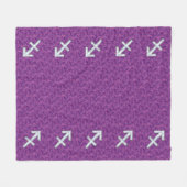 Couverture Polaire Panneau Zodiac Pearl Sagittarius Fuchsia Camo numé (Devant (Horizontal))