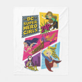 Couverture Polaire Panneaux d'action pour filles Super Hero DC (Devant)