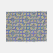 Couverture Polaire Panneaux d'art étoile de David bleu or (Devant (Horizontal))