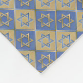 Couverture Polaire Panneaux d'art étoile de David bleu or (Coin)