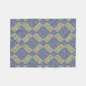 Couverture Polaire Panneaux d'art étoile de David bleu or (Devant (Horizontal))