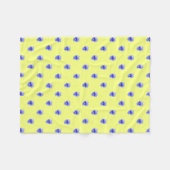 Couverture Polaire Pansement bleu sur Jaune - Blanche en polaire (Devant (Horizontal))