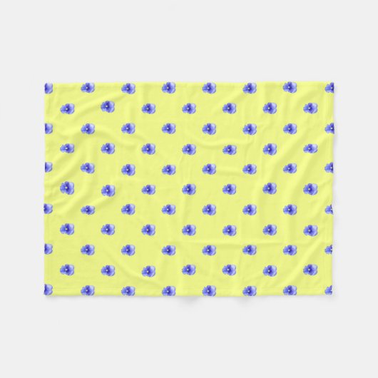 Couverture Polaire Pansement bleu sur Jaune - Blanche en polaire (Devant (Horizontal))