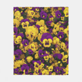 Couverture Polaire Pansies jaune et violet (Devant)
