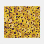 Couverture Polaire Pansies jaunes (Devant (Horizontal))