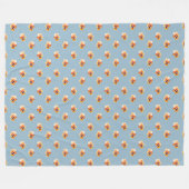 Couverture Polaire Pansies orange (Devant (Horizontal))