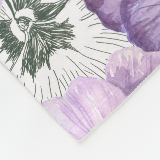 Couverture Polaire Pansy motif (Coin)