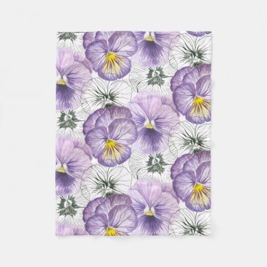 Couverture Polaire Pansy motif (Devant)