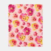 Couverture Polaire Pansy rose vif et coloré  (Devant)