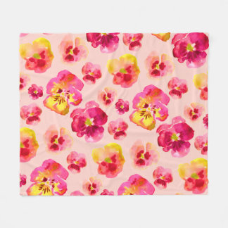 Couverture Polaire Pansy rose vif et coloré