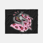 Couverture Polaire Panther Pink X Heart Love Traditional Flash Premiu (Devant (Horizontal))
