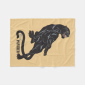 Couverture Polaire panthère noir (Devant (Horizontal))