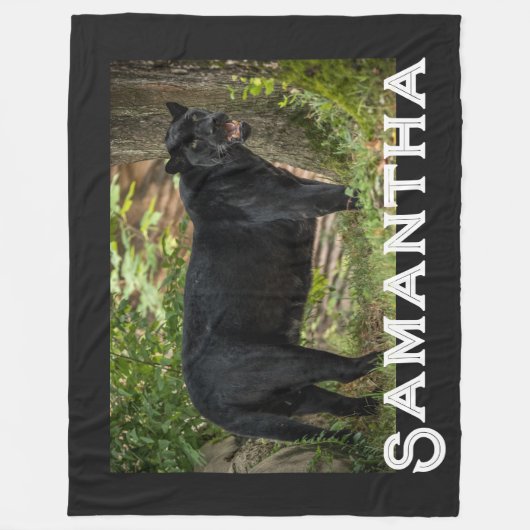 Couverture Polaire Panthère noire (Devant)