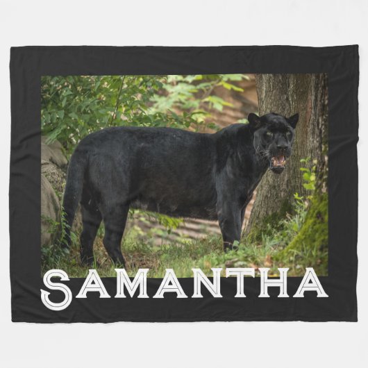 Couverture Polaire Panthère noire (Devant (Horizontal))