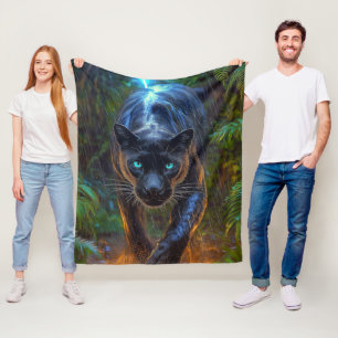 Couverture Polaire Panthère noire