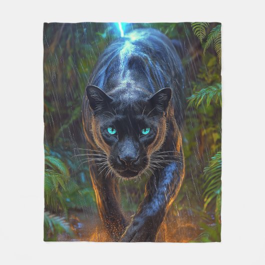 Couverture Polaire Panthère noire (Devant)