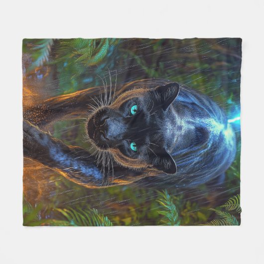 Couverture Polaire Panthère noire (Devant (Horizontal))