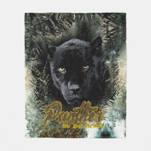 Couverture Polaire "Panthère sur le vagabondage "