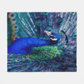 Couverture Polaire Paon bleu (Devant (Horizontal))